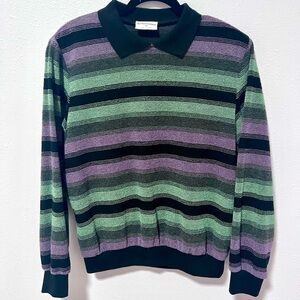 VINTAGE Alfred Dunner Green and Purple Crewneck Sweater MEDIUM